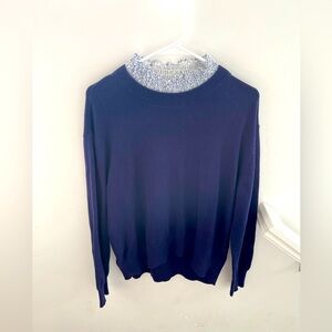 Corle + Hand Centre Pointe Nantucket Navy Blue Sweater Medium